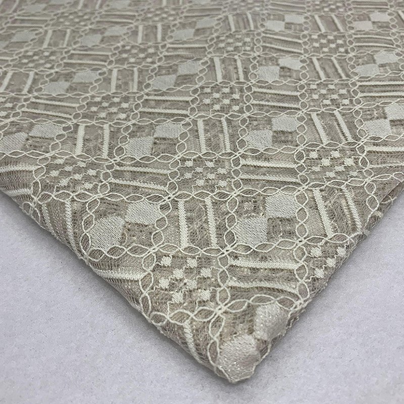 Lace Fabric Dress Geometric Warp Knit for Women's Wear Wholesale Suppl 2
